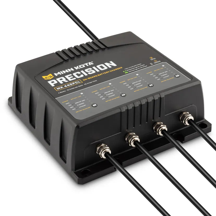 Minn Kota On-Board Precision Charger MK-440 PCL 4 Bank x 10 AMP LI Optimized Charger
