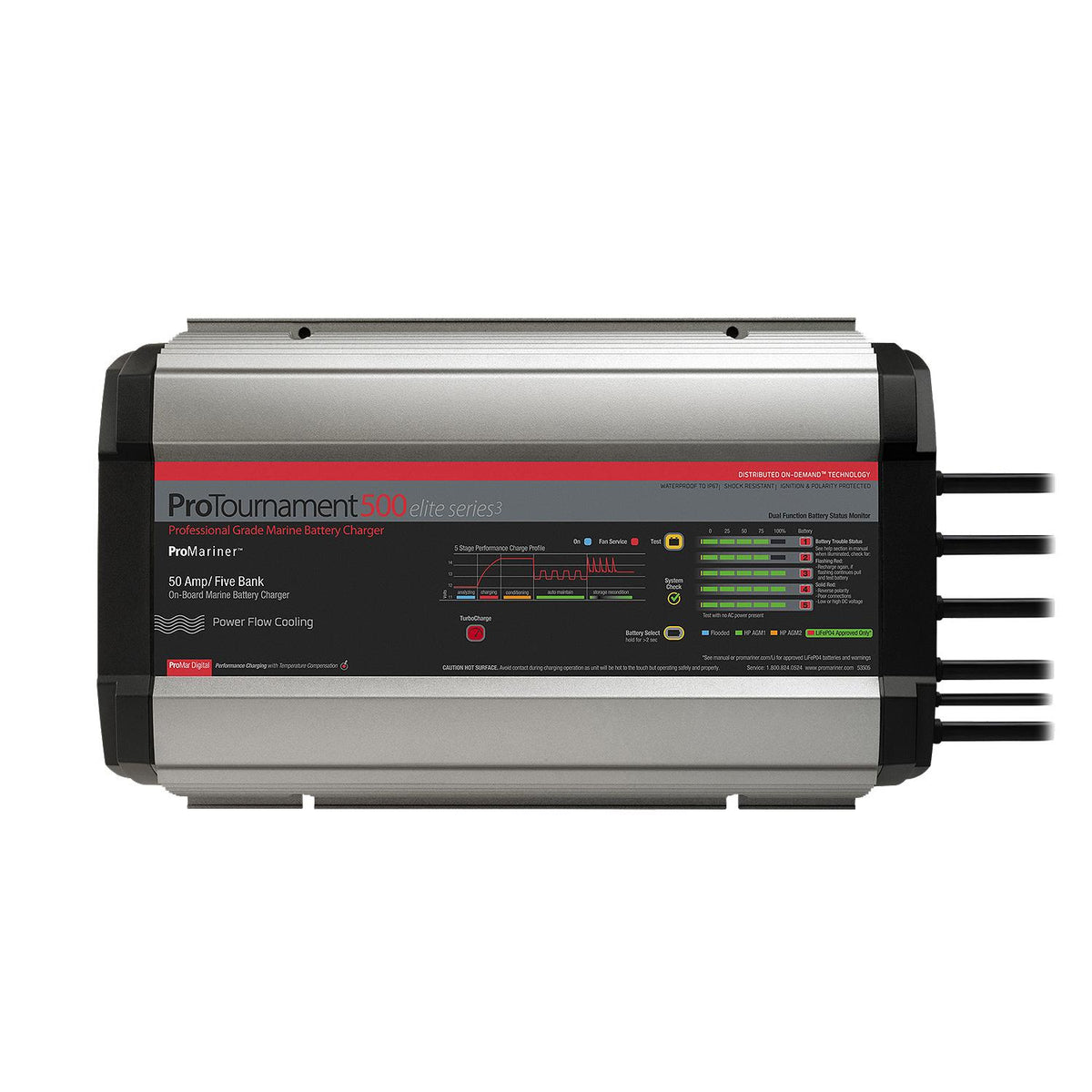 ProMariner ProTournament 500 Elite Series3 5-Bank On-Board Marine Battery Charger