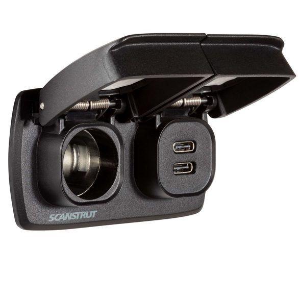 Scanstrut Flip Pro Multi - Toma de corriente doble USB-C y 12V