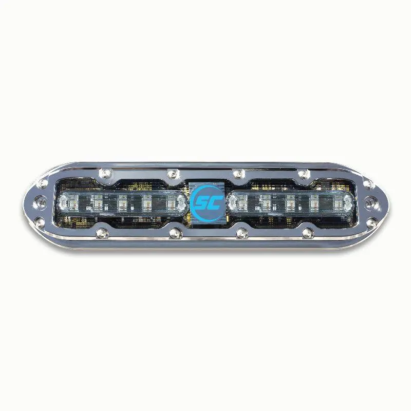 Luz LED subacuática Shadow-Caster SCM-10 con cable de 6.1 m - Carcasa de acero inoxidable 316 - Azul Bimini