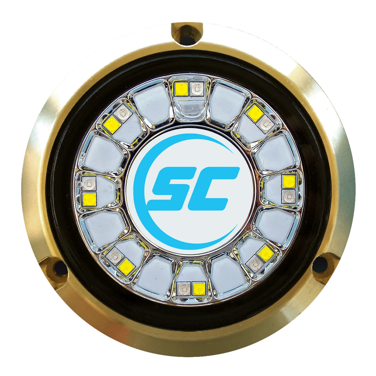 Luz subacuática Shadow-Caster Bimini Blue de un solo color - 16 LED - Bronce
