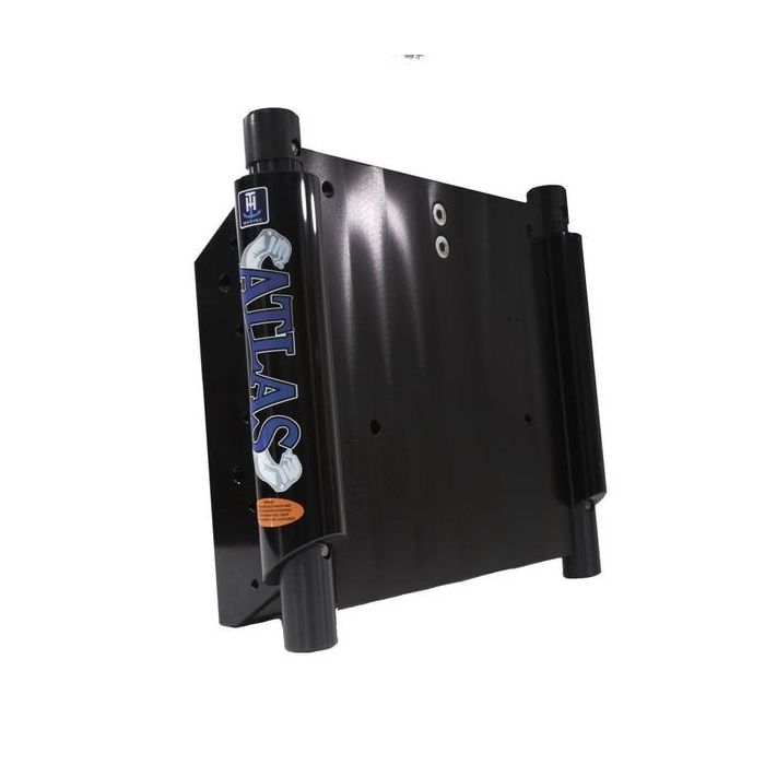 Placa de elevación hidráulica T-H Marine ATLAS™ con retroceso de 4" - Negro anodizado brillante