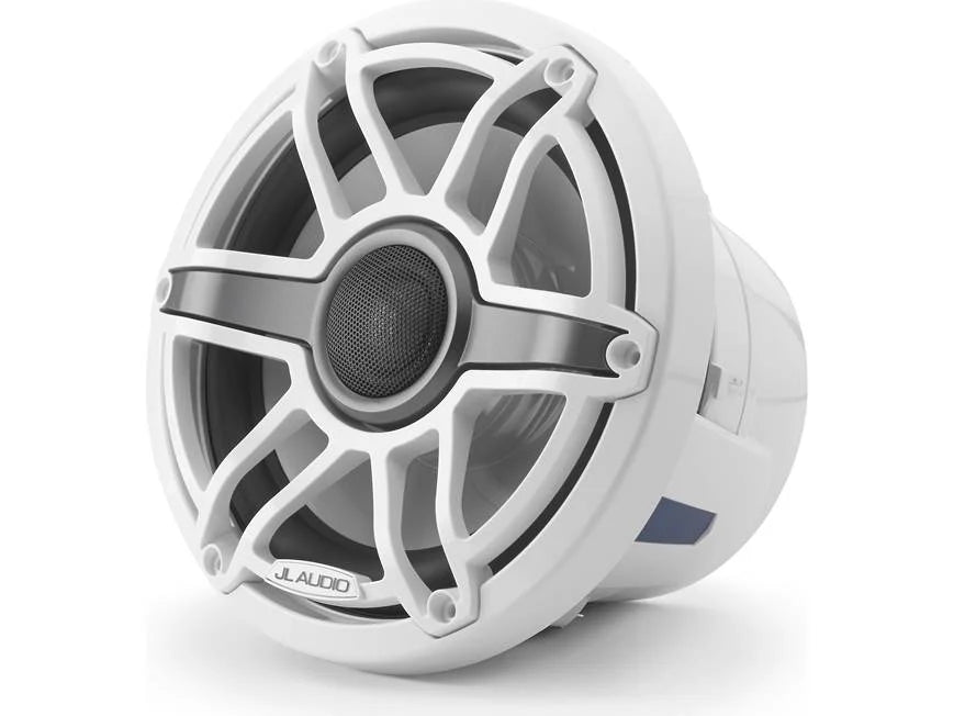 JL Audio M6 Series 8.8" Marine Coaxial Speakers w/Gloss White Sport Grille - M6-880X-S-GwGw