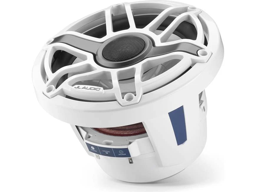 JL Audio M6 Series 8.8" Marine Coaxial Speakers w/Gloss White Sport Grille - M6-880X-S-GwGw