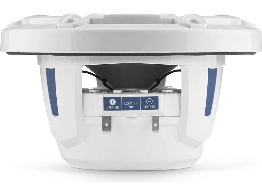 JL Audio M6 Series 6.5" Marine Coaxial Speakers w/Gloss White Sport Grille & Transflective™ LED Lighting - M6-650X-S-GwGw-i