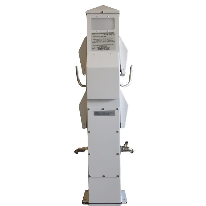 International Dock Shore Power Pedestal - x2 30A 125v, x2 50A 125/250v & Dual Water