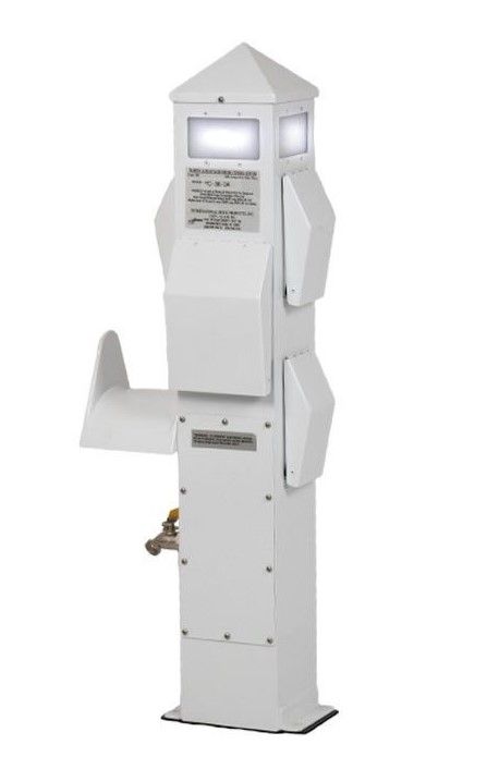 International Dock Shore Power Pedestal - x2 30A 125v, 20A GFCI & Single Water