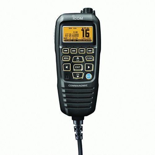 Icom HM195 CommandMic™ IV w/Yellow BlackLit LCD - Black
