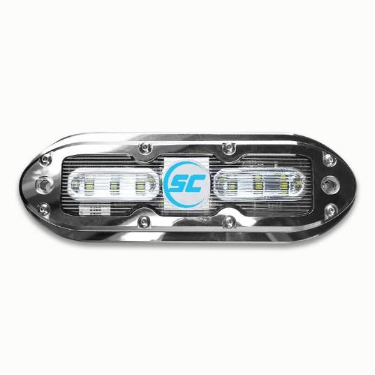Shadow-Caster SCM-6 LED Underwater Light w/20' Cable - 316 SS Housing - Bimini Blue