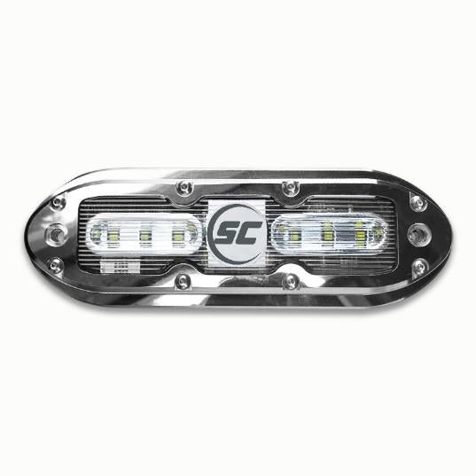 Shadow-Caster SCM-6 LED Underwater Light w/20' Cable - 316 SS Housing - Great White
