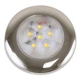 Luz empotrable de superficie Scandvik B3 - Blanco frío - Borde de acero inoxidable - IP67 - 12/24V