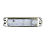 Luz para armario Scandvik de 4" con sensor de movimiento - 10-30V - Acero inoxidable