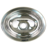 Fregadero ovalado Scandvik de acero inoxidable pulido - 13.25" x 10.5"
