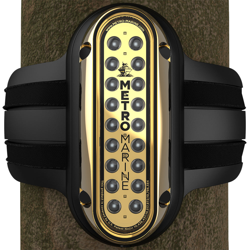 Luz de montaje en pilote vertical de alta potencia Metro Marine con LED monocromáticos inteligentes - Verde, haz de 45°
