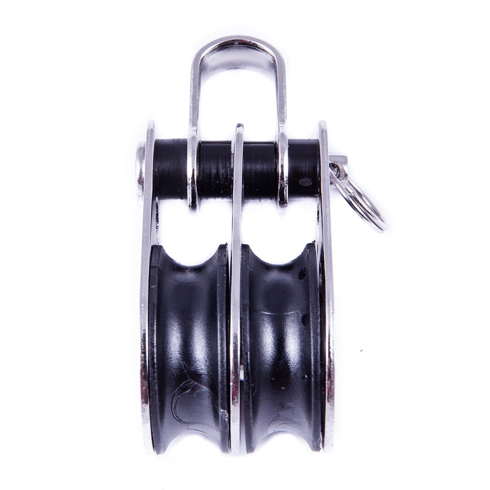 Polea doble SeaSure de 25 mm con grillete