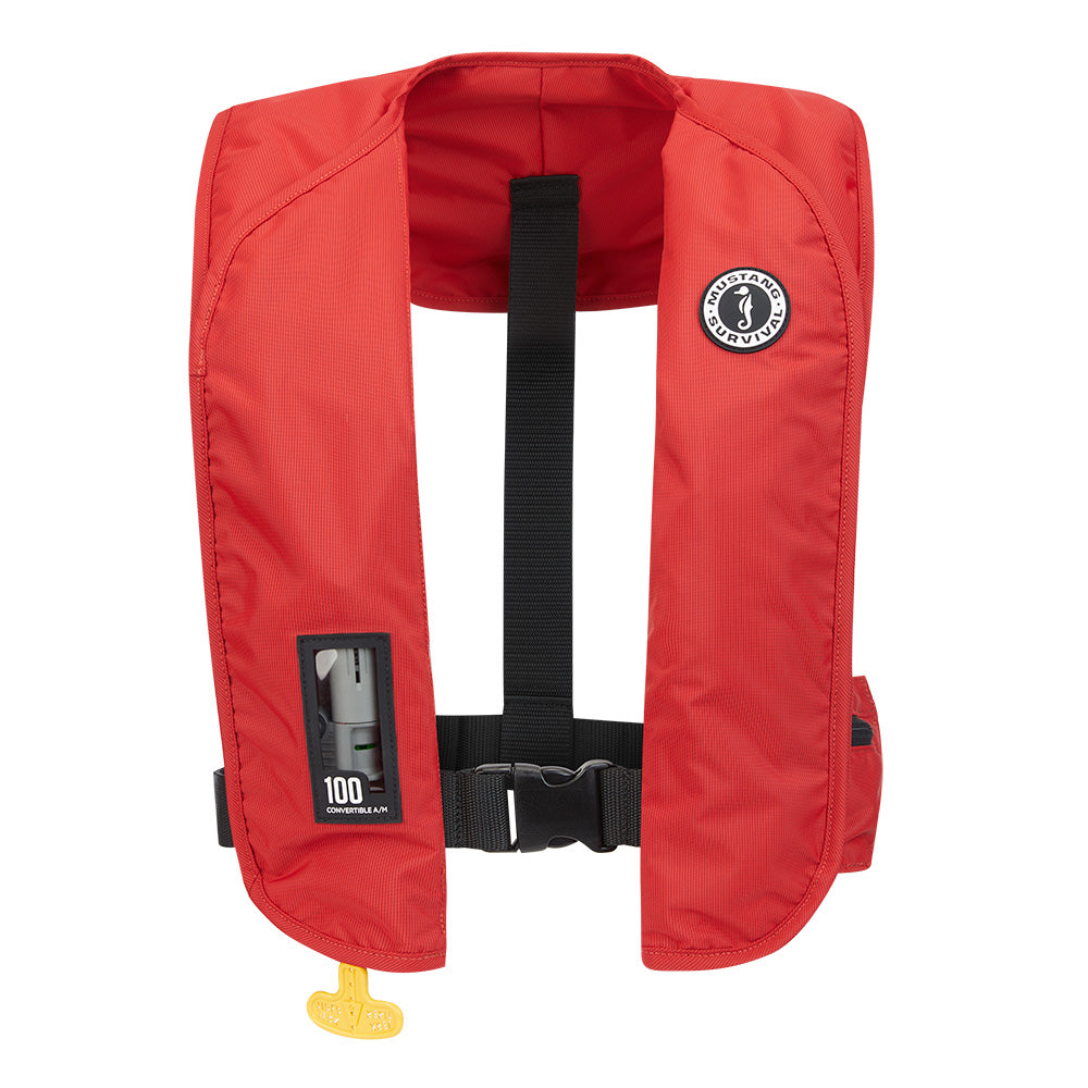 Chaleco salvavidas inflable Mustang MIT 100 Convertible - Rojo