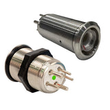 Interruptor de botón pulsador de irrupción Bluewater de 22 mm, momentáneo Apagado(Encendido)(Encendido) - LED Azul/Rojo/Verde - Solo cuerpo del interruptor