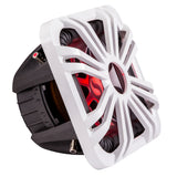 Rejilla para subwoofer cuadrado KICKER de 10" p/ 11S10L7 y 44L7S10 - Blanca, iluminación LED