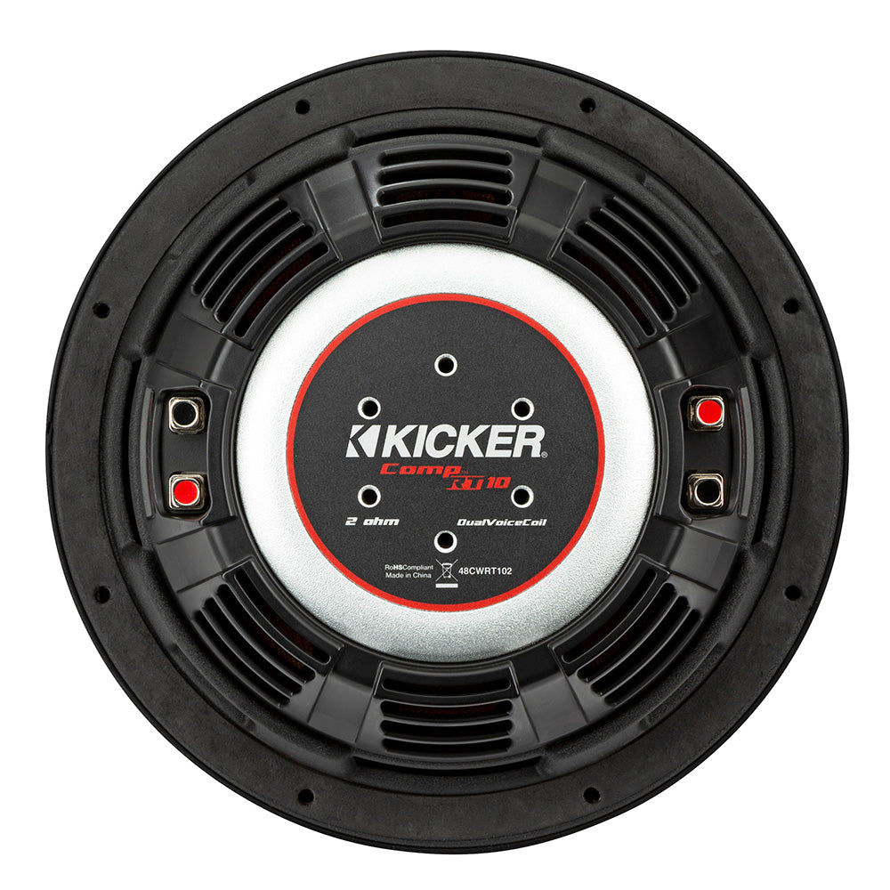 Subwoofer ultradelgado KICKER CompRT de 10" - 2 ohmios