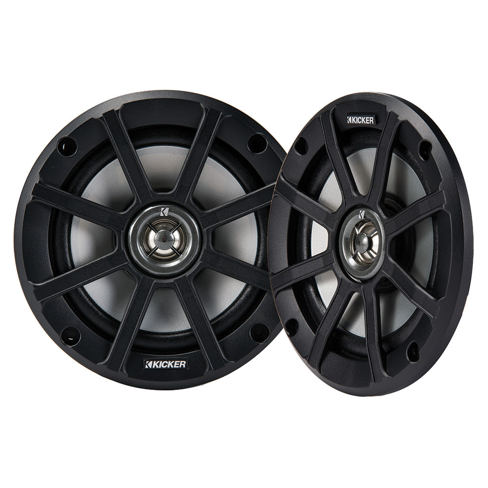 Altavoces coaxiales KICKER PSC65 de 6.5" resistentes a la intemperie para deportes motorizados - 4 ohmios, negro