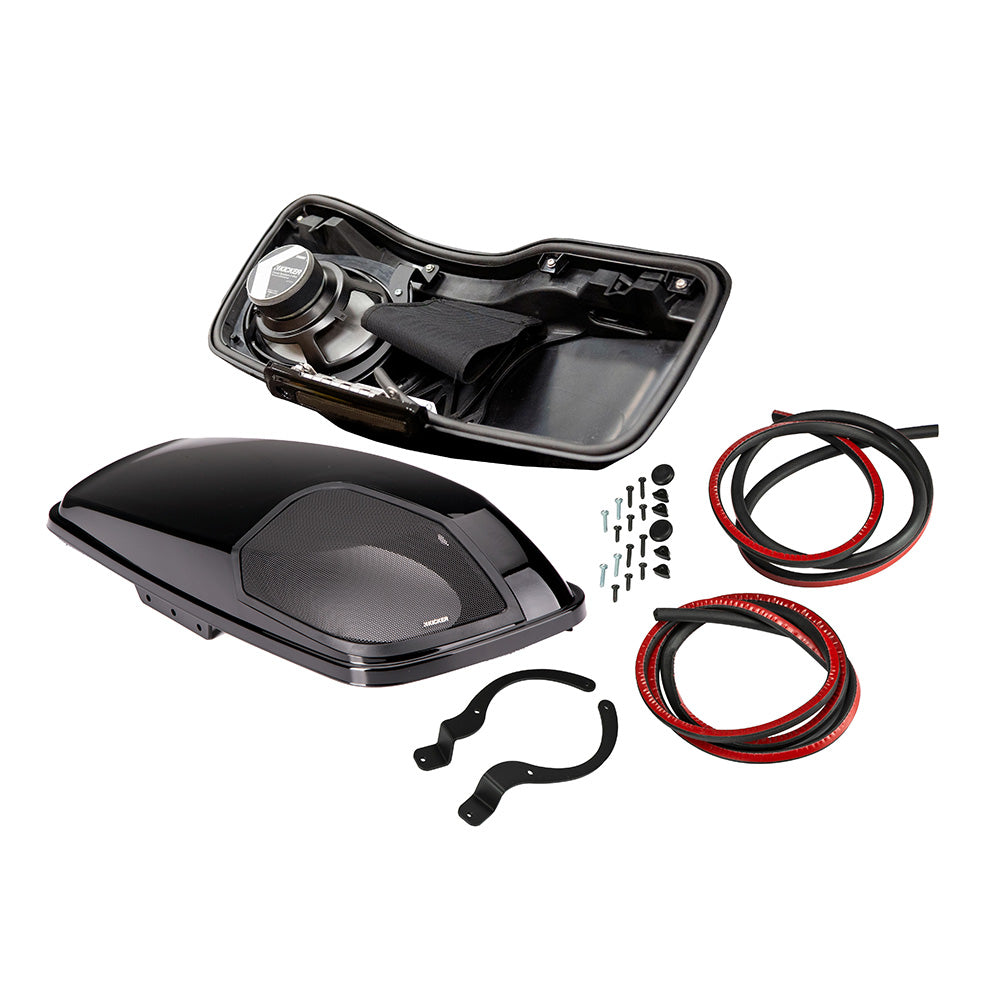 KICKER Harley Davidson Bag Lid Pair w/6x9" Speakers & Harness - For Harley Davidson 2014-Present Models