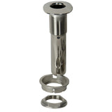 Portacañas de montaje empotrado sin tornillos C.E. Smith serie 80 - 0 grados - Acero inoxidable - Base giratoria - Revestimiento negro