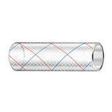 Trident Marine 5/8" x 50' Clear Reinforced PVC Hose Tubing Red & Blue Tracer