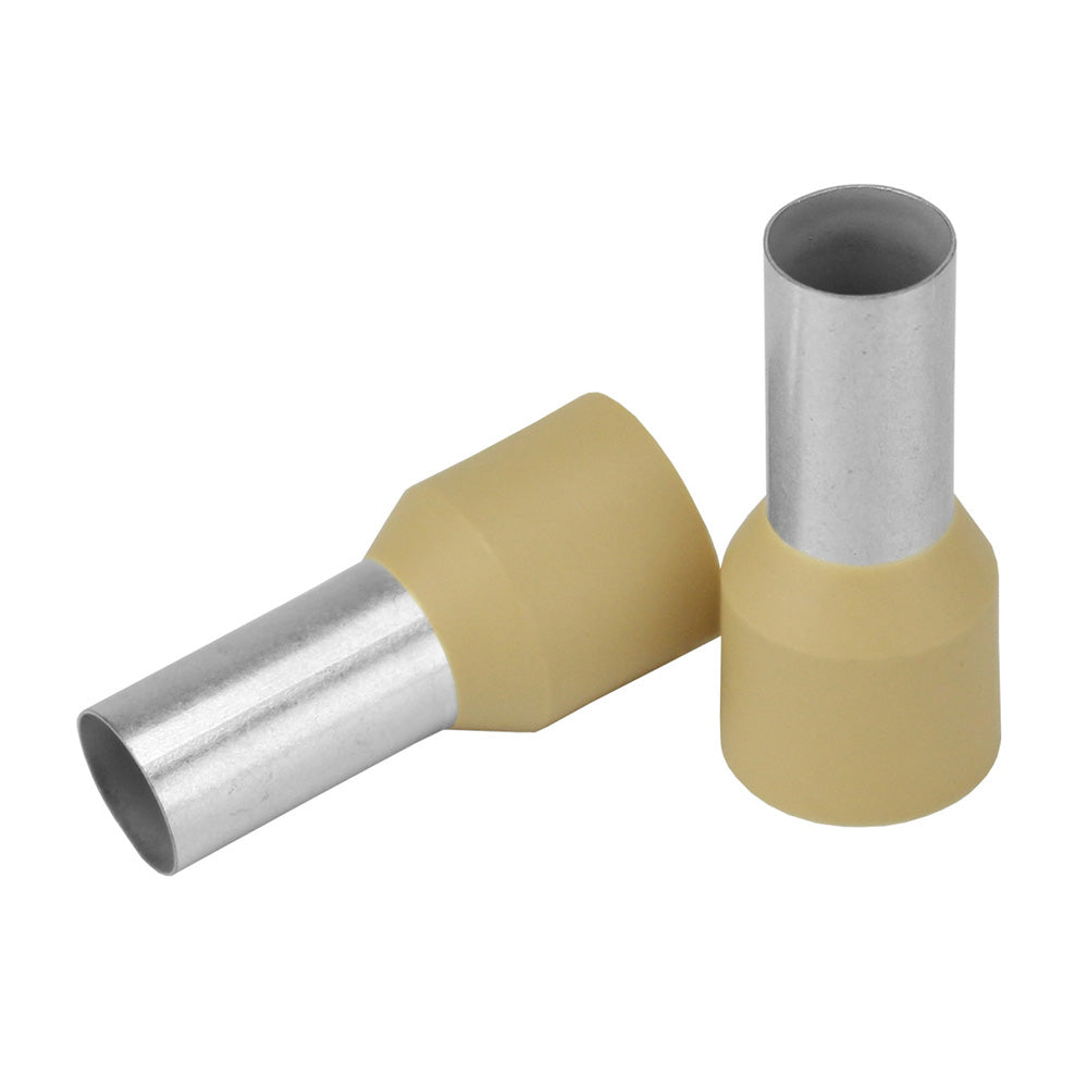 Terminal de cable Pacer Beige 2 AWG - 16mm de longitud - Paquete de 10