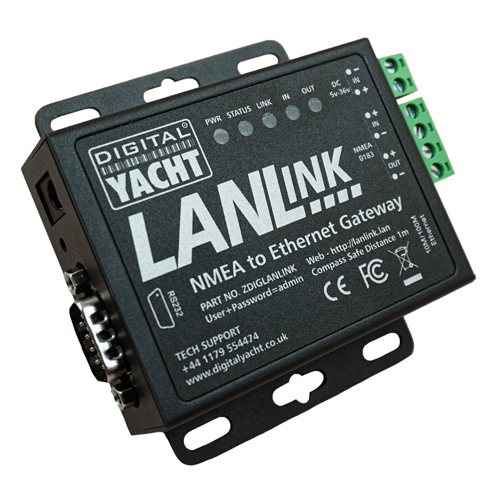 Puerta de enlace NMEA 0183 a Ethernet LANLink de Digital Yacht