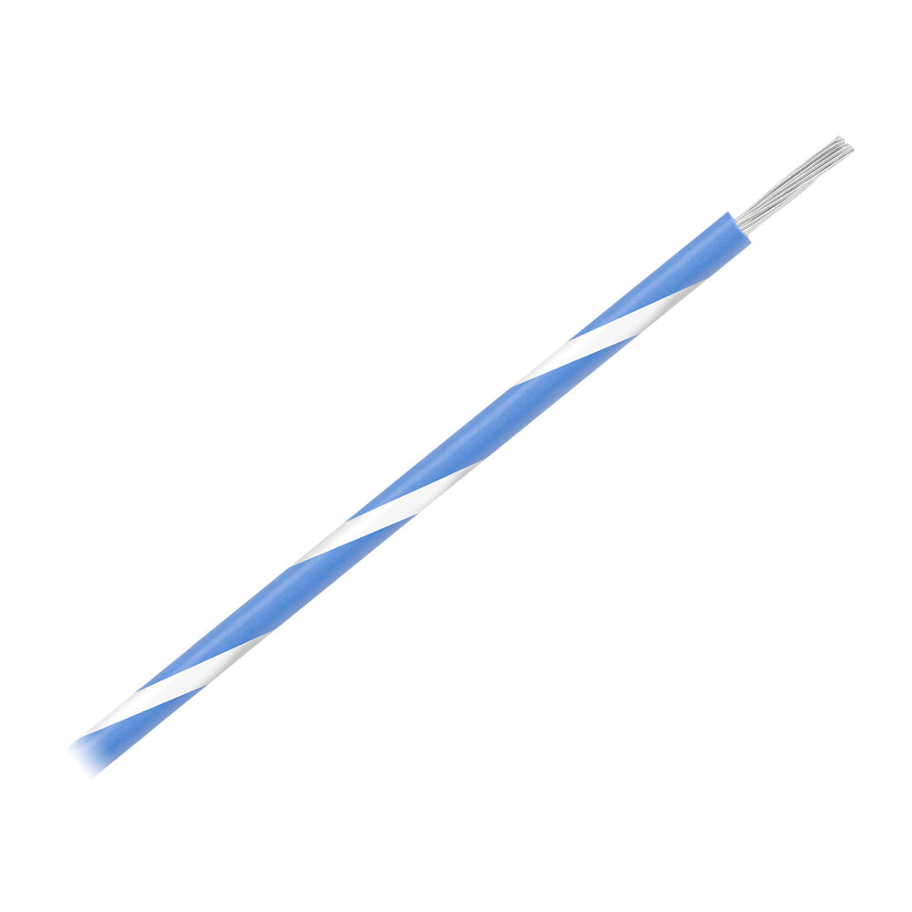 Pacer 16 AWG Cable Marino Rayado de 500' - Azul con Raya Blanca