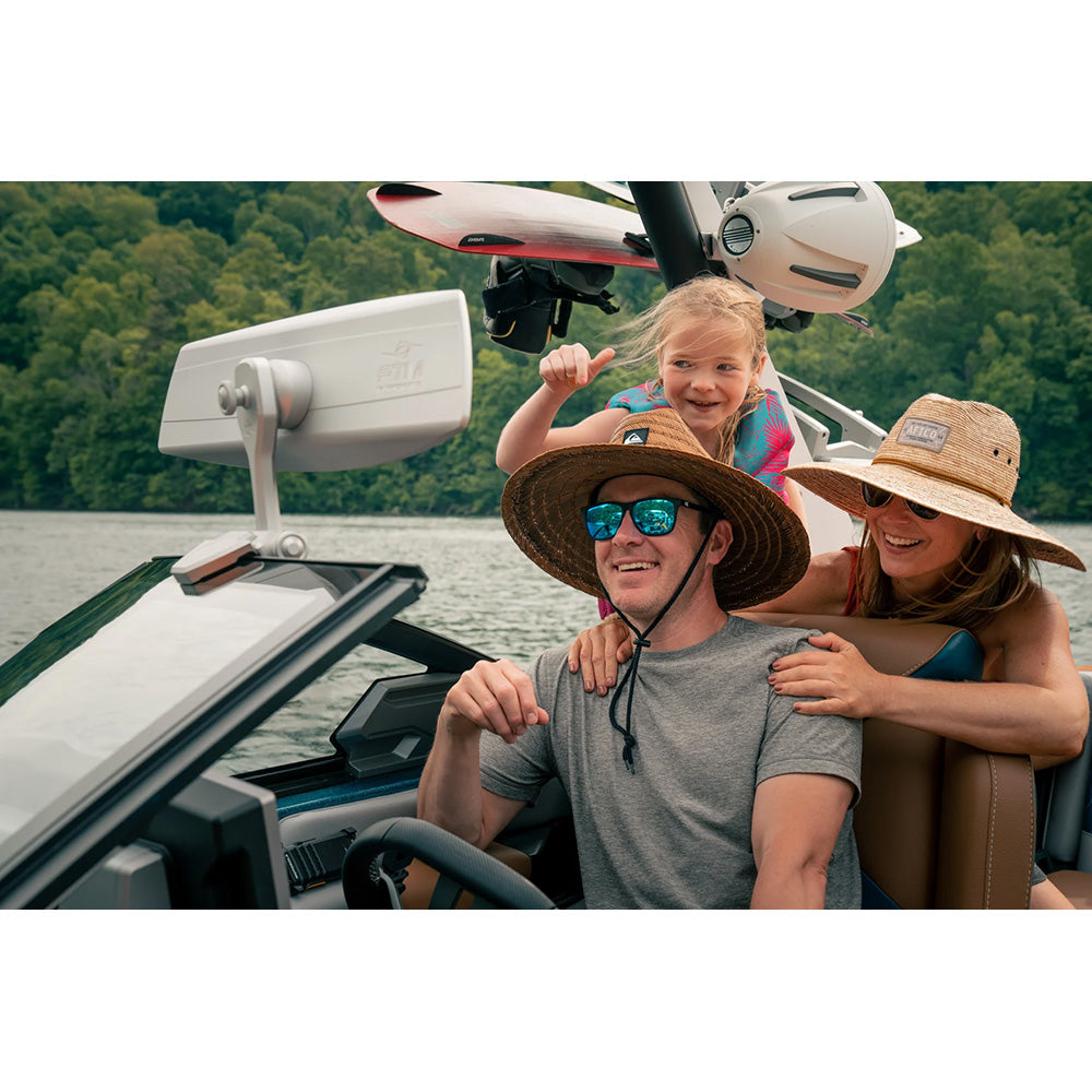Espejo PTM Watersports VR-140 Elite - 6" x 20" - Visión de 140 grados - Negro