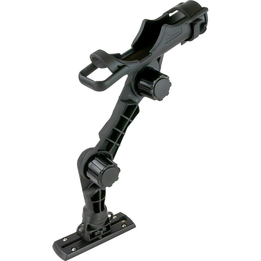 Soporte para caña de pescar Sea-Dog Triple Threat™ - Base de montaje en riel con extensión de 6"
