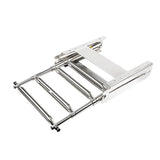 Escalera telescópica de 4 peldaños para montaje bajo plataforma, acero inoxidable 304, Whitecap