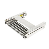 Escalera telescópica de 4 peldaños para montaje bajo plataforma, acero inoxidable 304, Whitecap
