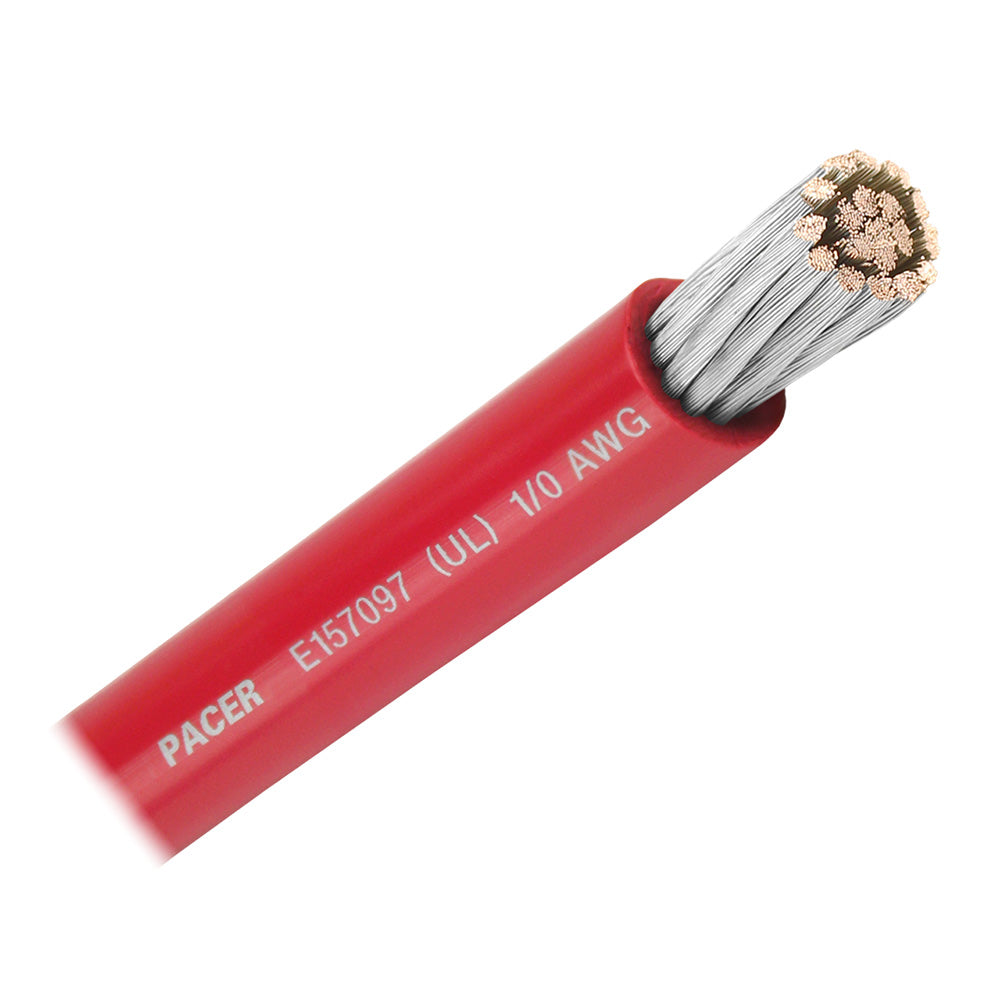 Cable de batería Pacer rojo 1/0 AWG - 50'