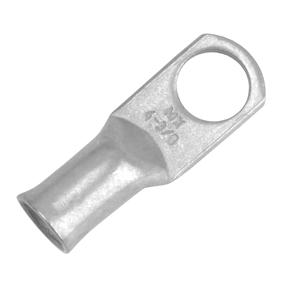 Terminal de anillo estañado Pacer 4 AWG - Perno de 3/8" - Paquete de 10