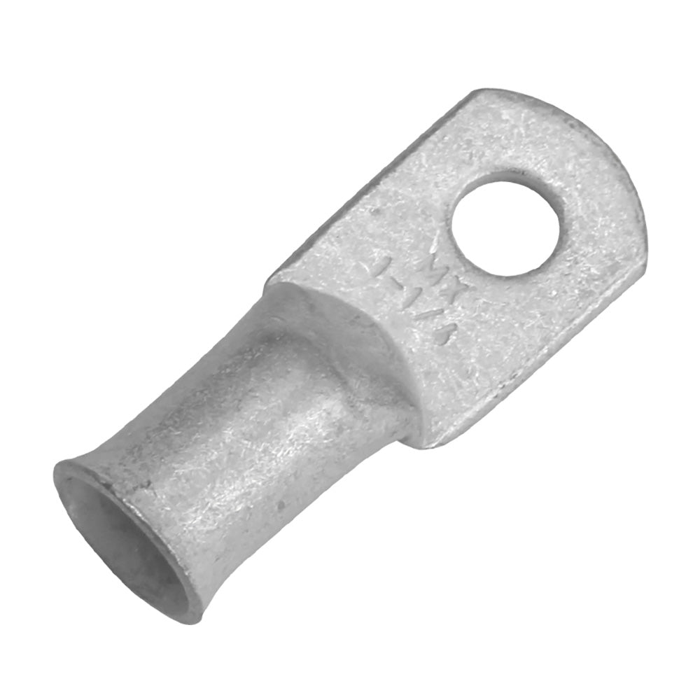 Terminal de ojo estañado Pacer 1 AWG - Perno de 1/4" - Paquete de 10