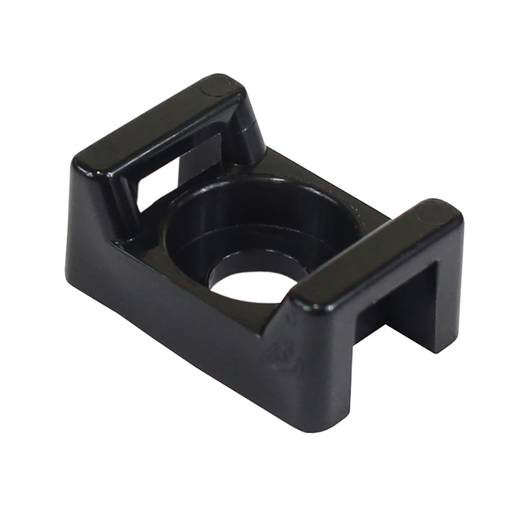 Soporte para brida sujetacables atornillable Pacer - Método de montaje con tornillo #8 - Negro - Paquete de 100 unidades