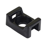 Soporte para brida sujetacables atornillable Pacer - Método de montaje con tornillo #8 - Negro - Paquete de 100 unidades