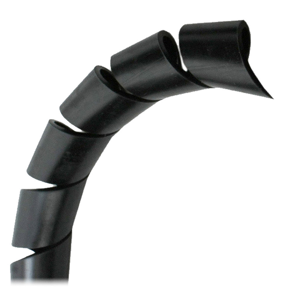 Pacer Cubierta espiral de 1/2" - Negra - Rollo de 100'