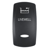 Actuador Pacer - 'LIVEWELL' p/Interruptores Contura Serie V - Negro - Grabado láser (Luz superior/inferior)