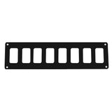 Panel de interruptores Pacer - 8 interruptores y 1 fila - 12.5" x 2.75" - Aluminio con recubrimiento en polvo negro