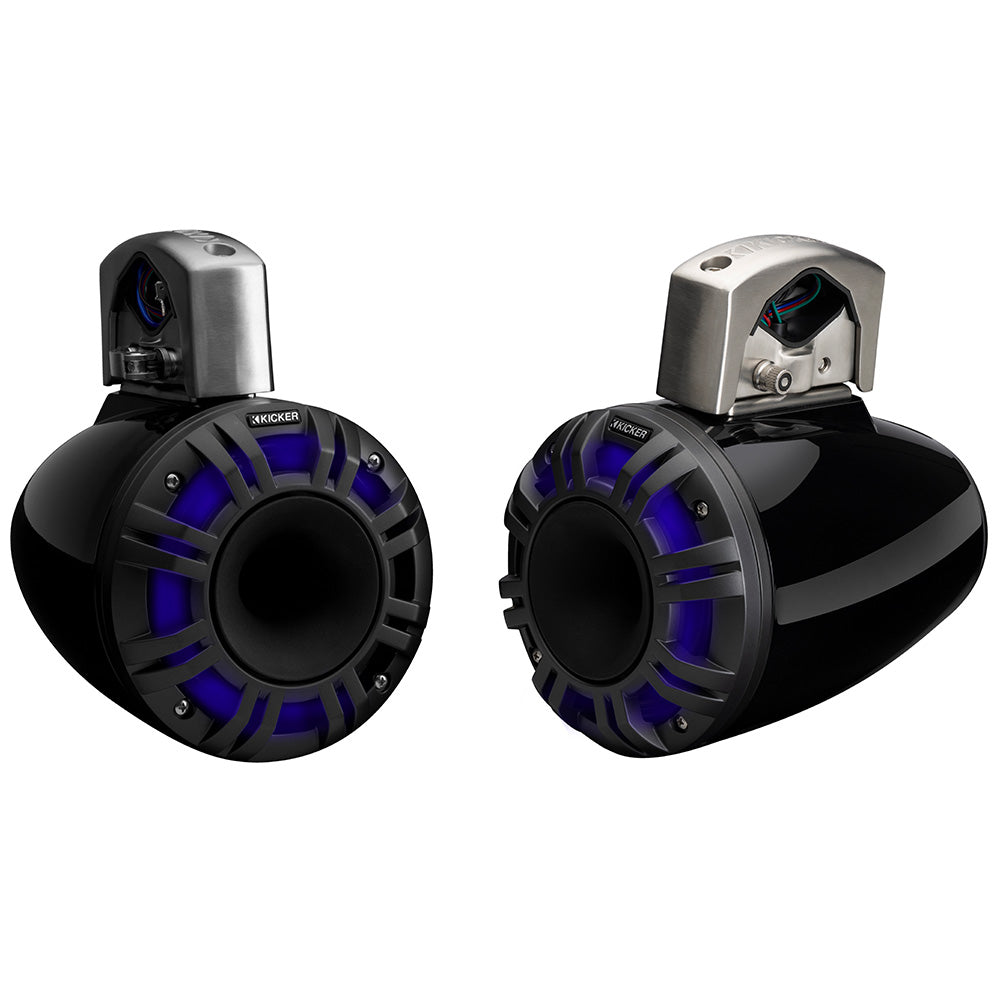 Sistema de bocinas de torre KICKER KMTCXL65 de 6.5" con controlador de compresión y luces LED - Negro