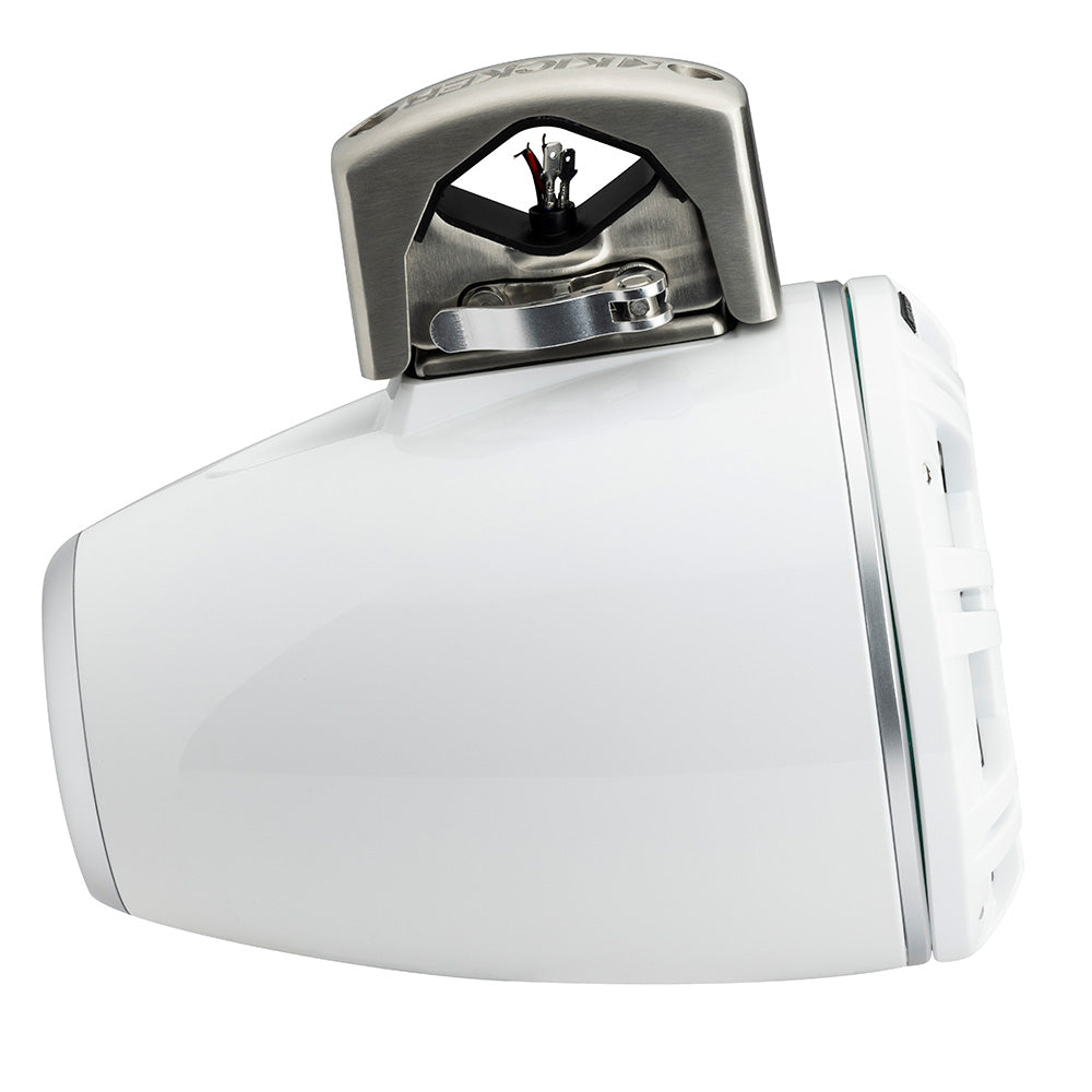 Sistema de torre KICKER KMTCXL8 de 8" con controlador de compresión cargado por bocina y LED - Blanco