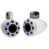 Sistema de torre KICKER KMTCXL8 de 8" con controlador de compresión cargado por bocina y LED - Blanco
