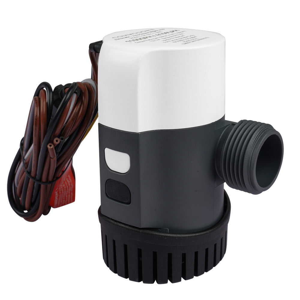 Bomba de achique automática Commodore de 1100 GPH con sensor de amperaje - 12V