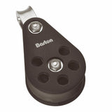 Polea Barton de 64 mm, tamaño 6, de rodamiento simple, bloque sencillo con ojo fijo