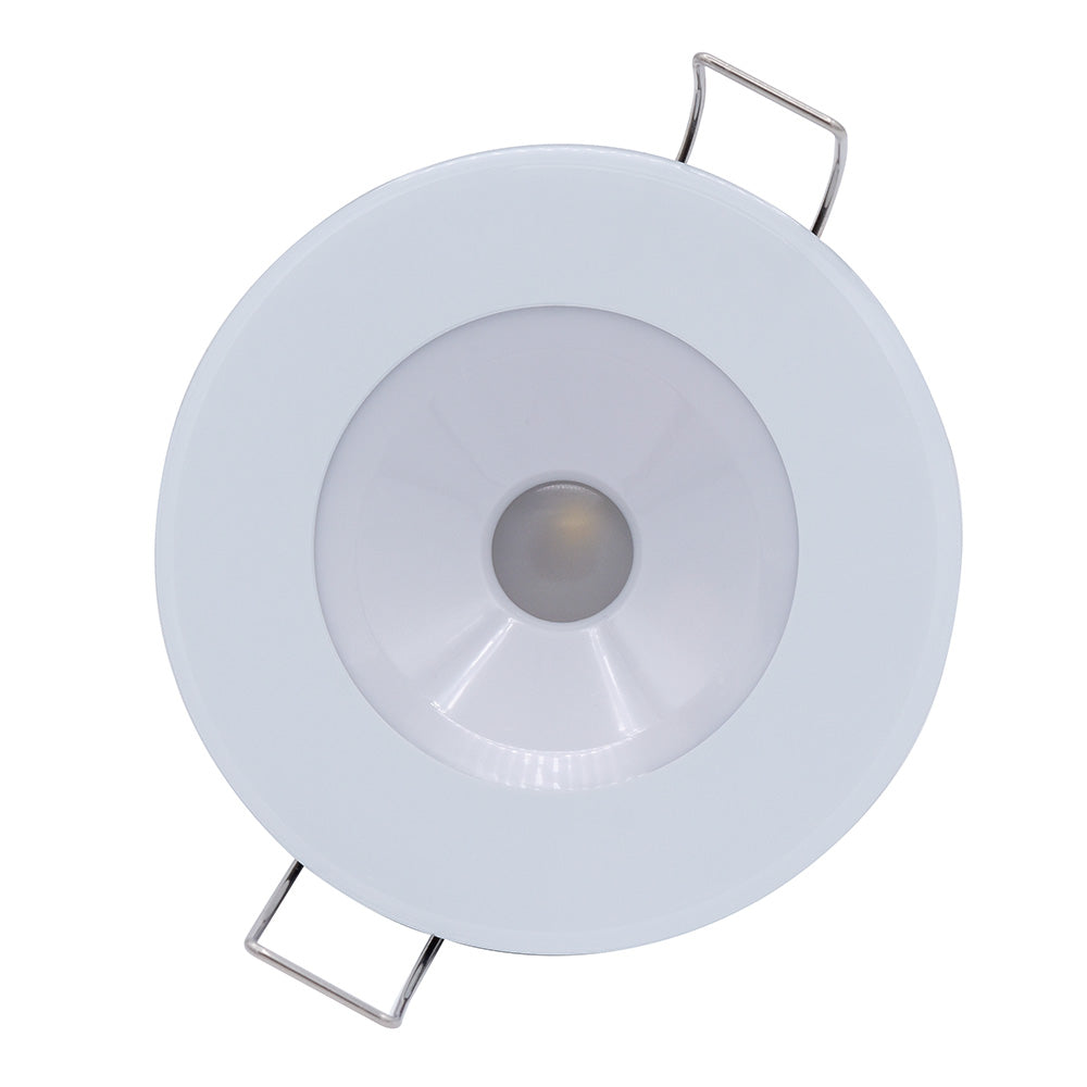 Luz empotrada LED Lumitec Illusion - Blanco cálido - Regulable - Carcasa blanca