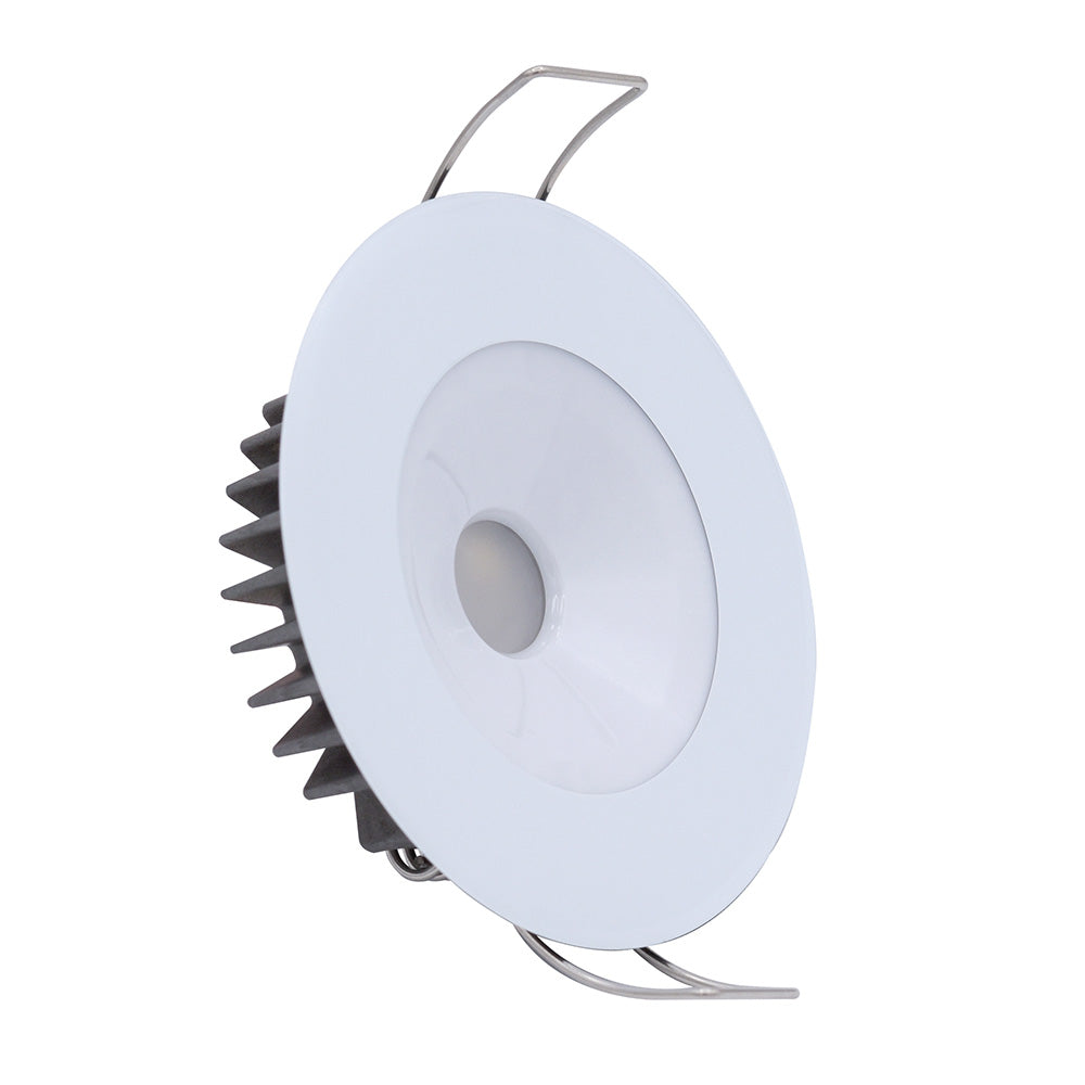 Luz empotrada LED Lumitec Illusion - Blanco cálido - Regulable - Carcasa blanca