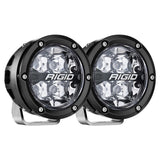 RIGID Industries, serie 360, luces LED todoterreno de 4" con haz concentrado (spot), retroiluminación RGBW - Juego de 2